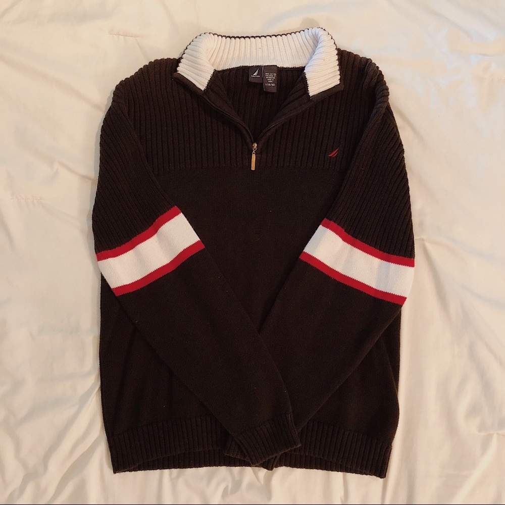 VINTAGE NAUTICA QUARTER ZIP SWEATER